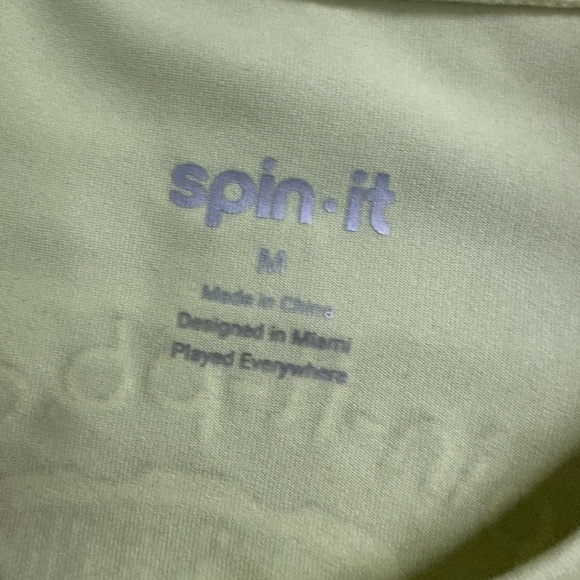 Spin it Pickleball Crew Neck Boxy Short Sleeve Shirt in Sunny Lime Size Medium - Picture 2 of 5